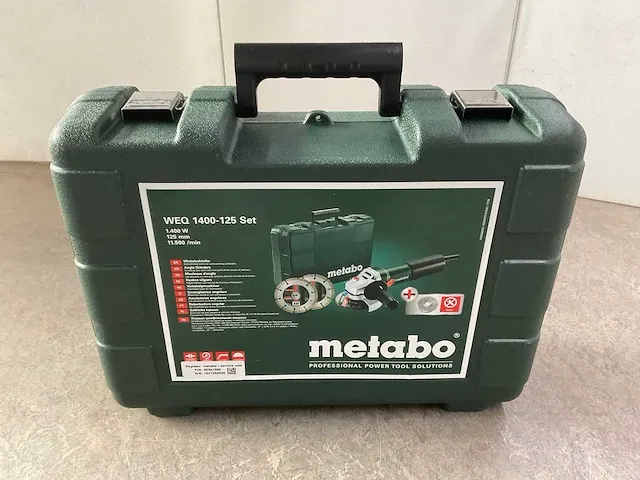 Metabo - weq 1400-125 set - haakse slijpmachine - afbeelding 2 van  6