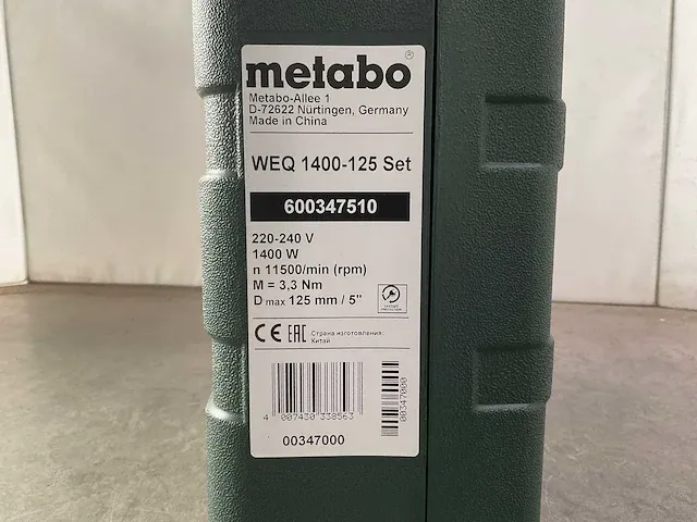 Metabo - weq 1400-125 set - haakse slijpmachine - afbeelding 6 van  6