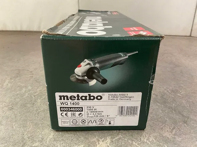 Metabo - wq1400 - haakse slijper ø125mm - afbeelding 7 van  7