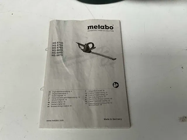 Metabo hs 8755 elektrische heggenschaar - afbeelding 6 van  7