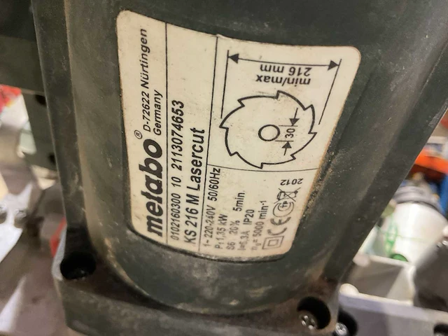 Metabo ks 216 m afkort-/ verstekzaag - afbeelding 3 van  3