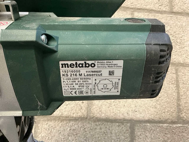 Metabo ks 216 m afkortcirkelzaagmachine - afbeelding 7 van  7