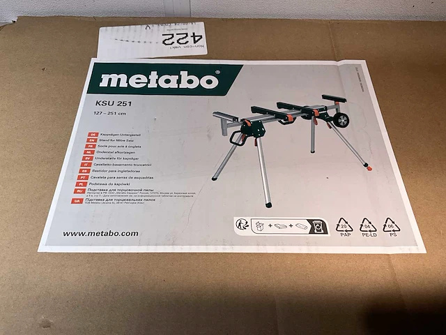 Metabo ksu 251 zaagtafel standaard onderstel - afbeelding 3 van  6