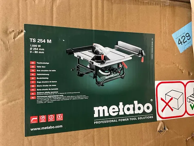 Metabo ts254 m zaagtafel - afbeelding 15 van  16