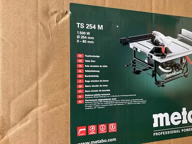 Metabo ts254 m zaagtafel - afbeelding 16 van  16