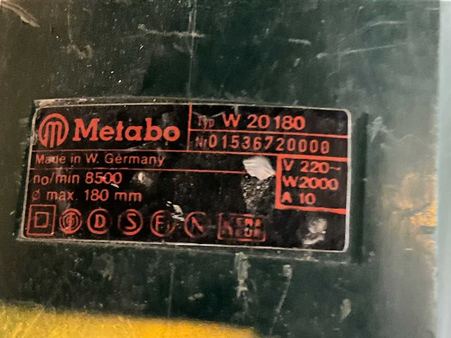 Metabo w 20180 haakse slijpmachine - afbeelding 4 van  4