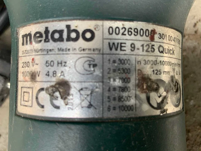 Metabo we9-125 quick haakse slijpmachine - afbeelding 4 van  4