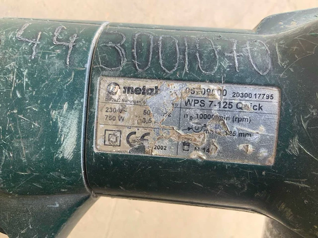 Metabo wps7-125 qwick haakse slijpmachine - afbeelding 3 van  4