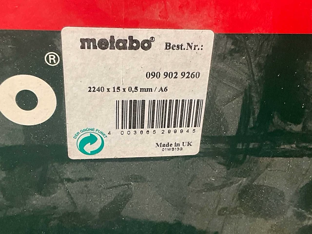 Metabo zaaglint 2240x15mm (9x) - afbeelding 3 van  4