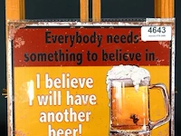 Metalen bord another beer - afbeelding 1 van  1
