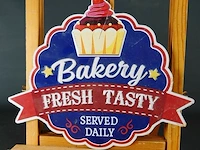 Metalen bord bakery - afbeelding 1 van  5
