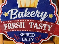 Metalen bord bakery - afbeelding 2 van  5