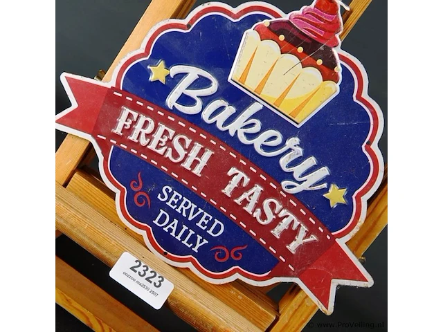 Metalen bord bakery - afbeelding 4 van  5