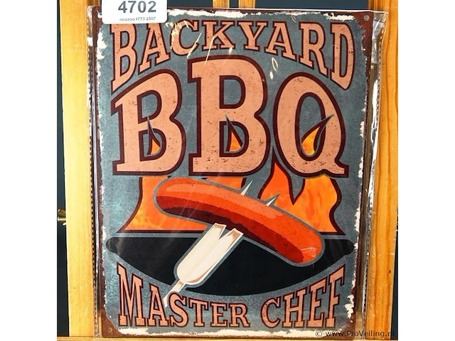 Metalen bord bbq - afbeelding 1 van  1