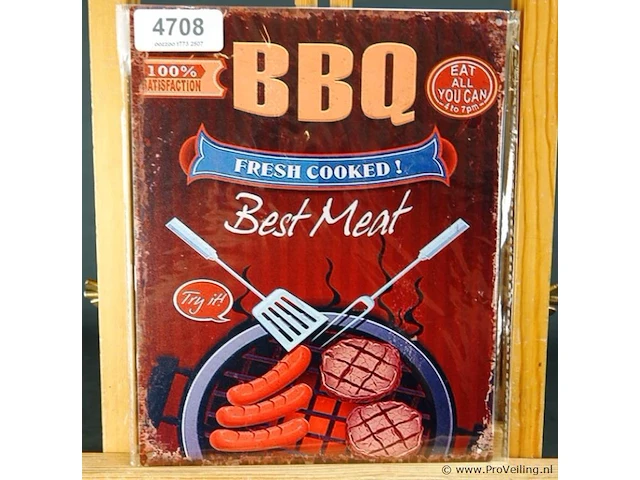 Metalen bord bbq - afbeelding 1 van  1