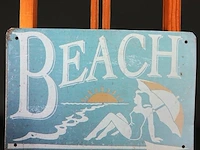Metalen bord beach - afbeelding 1 van  5