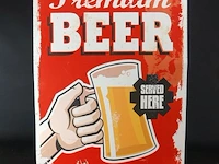 Metalen bord beer - afbeelding 1 van  5