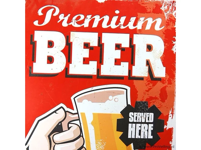 Metalen bord beer - afbeelding 3 van  5