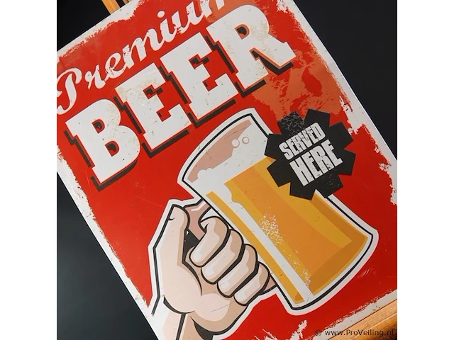 Metalen bord beer - afbeelding 4 van  5