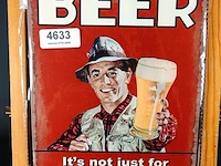 Metalen bord beer - afbeelding 1 van  1