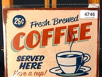 Metalen bord coffee - afbeelding 1 van  1