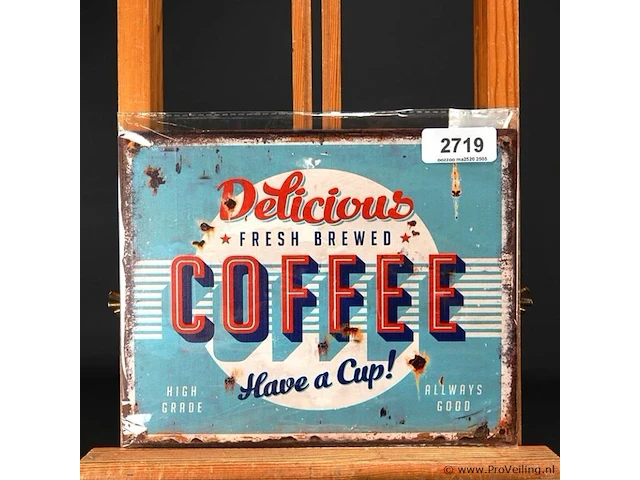 Metalen bord coffee - afbeelding 1 van  5