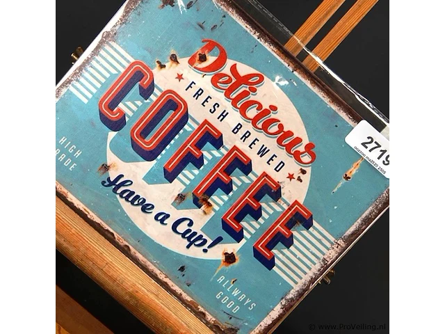 Metalen bord coffee - afbeelding 2 van  5