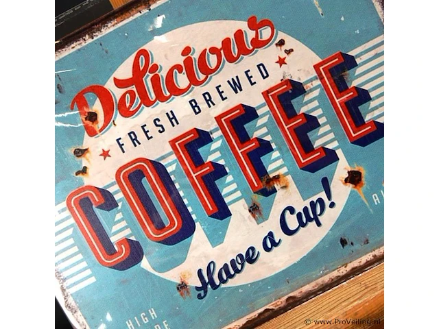 Metalen bord coffee - afbeelding 3 van  5