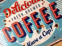 Metalen bord coffee - afbeelding 3 van  5