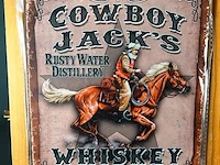 Metalen bord cowboy