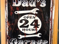 Metalen bord dad's garage - afbeelding 1 van  1