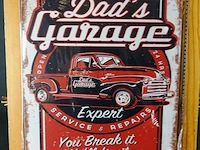 Metalen bord dad's garage - afbeelding 1 van  1