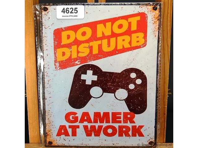 Metalen bord do not disturb - afbeelding 1 van  1