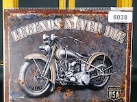 Metalen bord legends - afbeelding 1 van  1