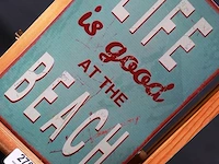 Metalen bord life is good - afbeelding 3 van  5