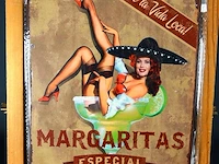 Metalen bord margaritas - afbeelding 1 van  1