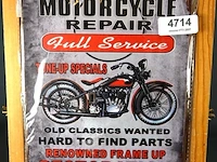 Metalen bord motorcycle repair - afbeelding 1 van  1