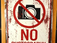 Metalen bord no photography - afbeelding 1 van  1