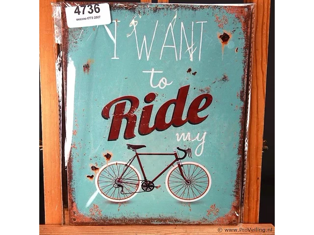 Metalen bord ride - afbeelding 1 van  1