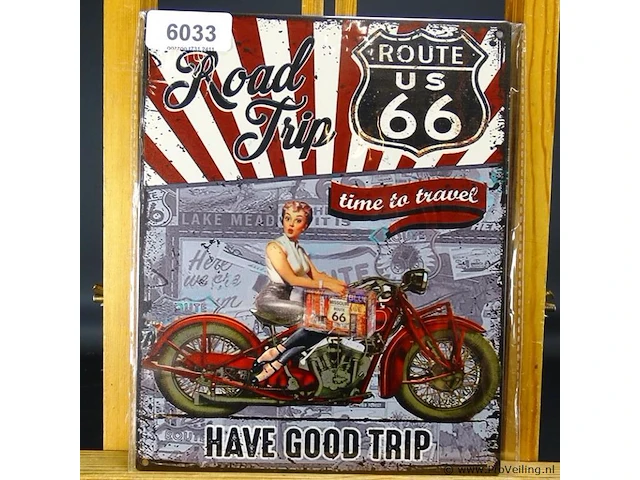 Metalen bord route 66 - afbeelding 1 van  1