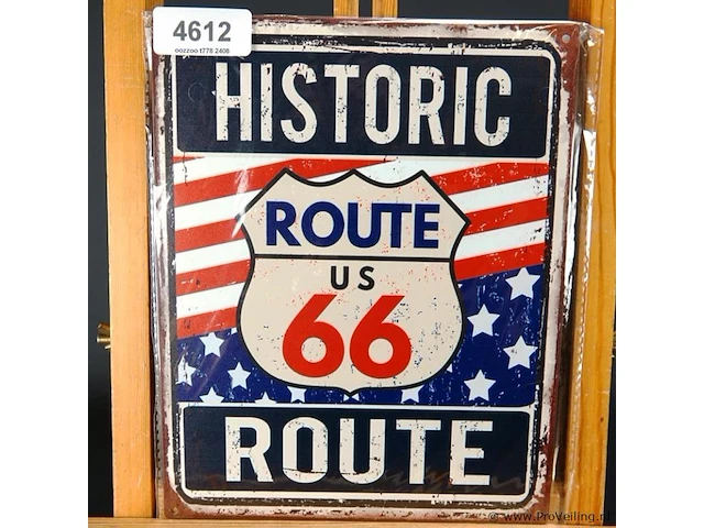 Metalen bord route 66 - afbeelding 1 van  1