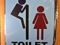 Metalen bord toilet - afbeelding 1 van  1