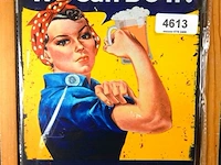 Metalen bord we can do it - afbeelding 1 van  1