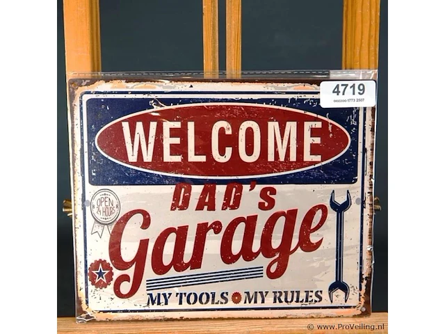Metalen bord welcome - afbeelding 1 van  1