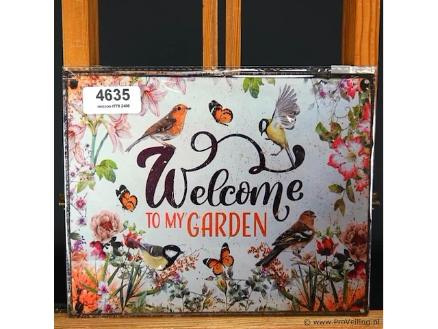 Metalen bord welcome - afbeelding 1 van  1