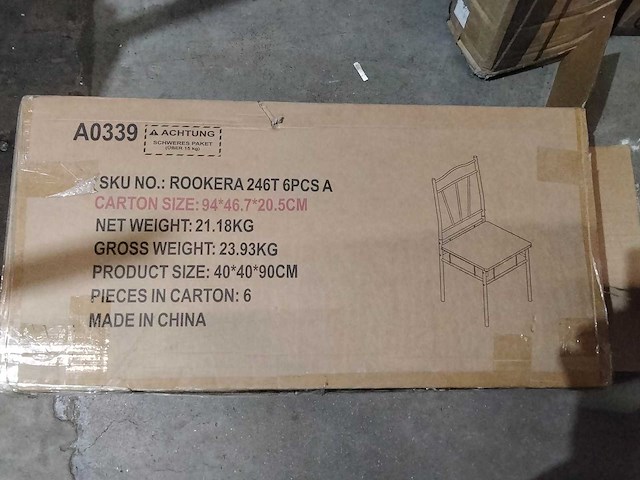 Metalen eetkamerstoel (6x) - afbeelding 1 van  4