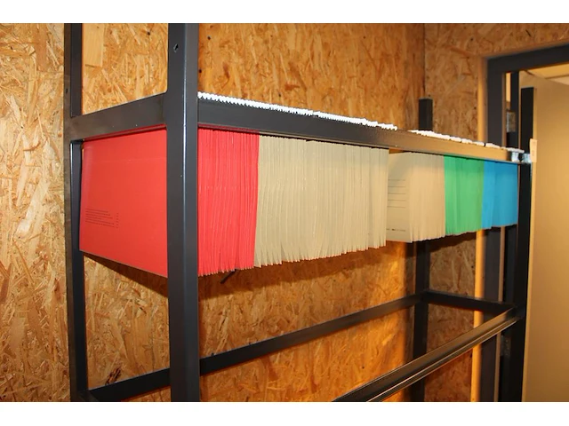 Metalen hangmappenstelling 130 x 41 x 201 cm. - afbeelding 3 van  3