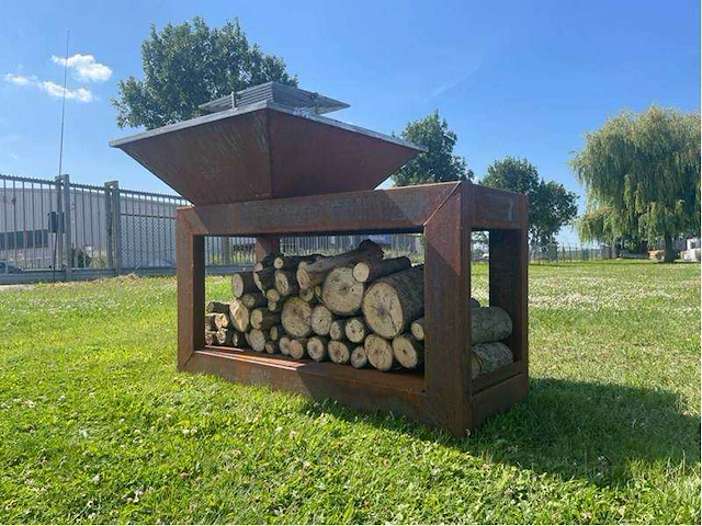 Metalen houtgestookte bbq - afbeelding 9 van  14