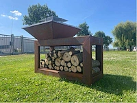 Metalen houtgestookte bbq - afbeelding 9 van  14