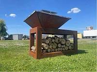 Metalen houtgestookte bbq - afbeelding 10 van  14